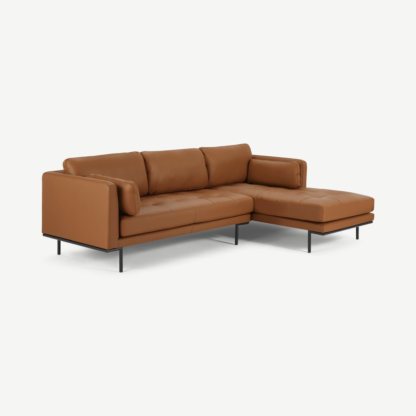 An Image of Harlow Right Hand Facing Chaise End Sofa, Denver Tan Leather