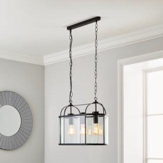 An Image of Hurricane 3 Light Black Ceiling Fitting Black