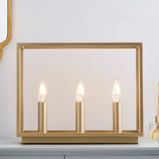 An Image of Madrid 3 Light Table Lamp Gold