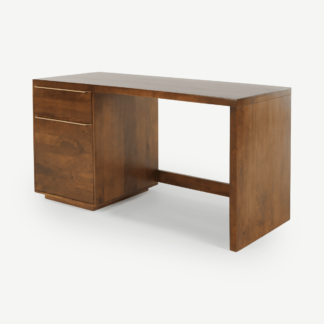 An Image of Anderson Desk, Mango Wood & Brass