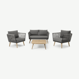 An Image of Garden Lounge Set, Grey