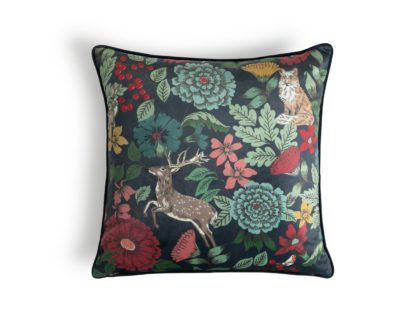 An Image of Habitat Manor House Floral Print Cushion - Multi - 43x43cm