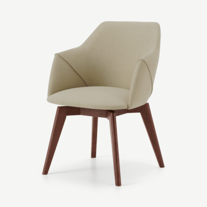 An Image of Lule Office Chair, Ecru & Walnut