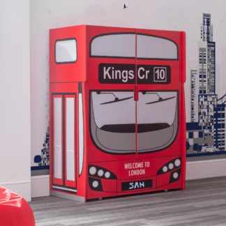 An Image of London Bus Kings Cross Red Wooden Wardrobe