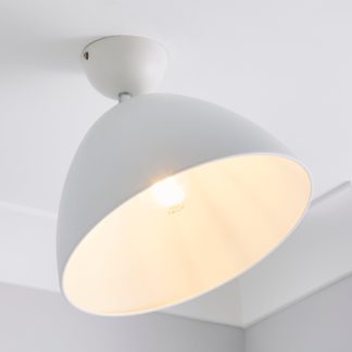 An Image of Donia 1 Light Flush Ceiling Fitting White