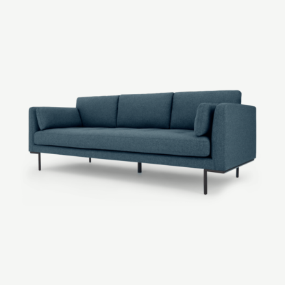 An Image of Harlow 3 Seater Sofa, Orleans Blue