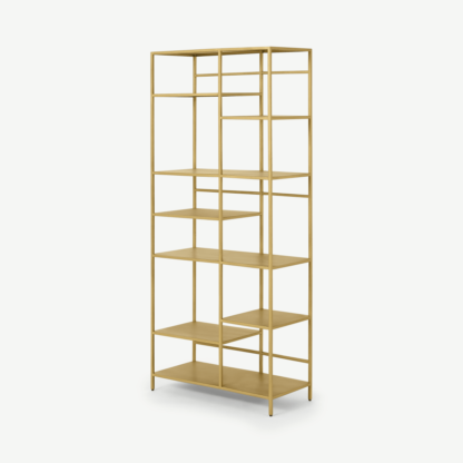 An Image of Munro Shelving Unit, Brass