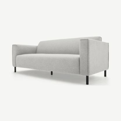 An Image of Herron 3 Seater Sofa, Hail Grey