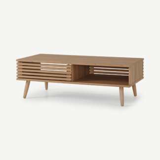 An Image of Tulma Storage Coffee Table, Oak Effect