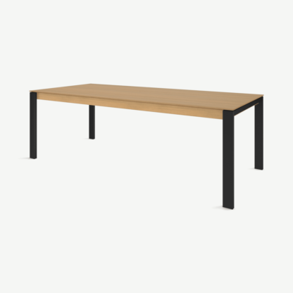 An Image of Corinna 10 Seat Dining Table, Oak & Black