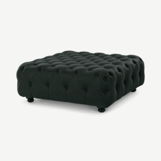 An Image of Branagh Large Ottoman, Anthracite Grey