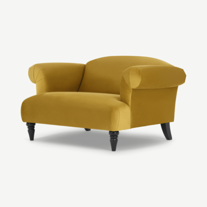 An Image of Claudia Loveseat, Antique Gold Velvet