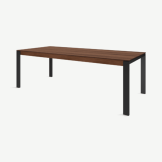 An Image of Corinna 10 Seat Dining Table, Walnut & Black