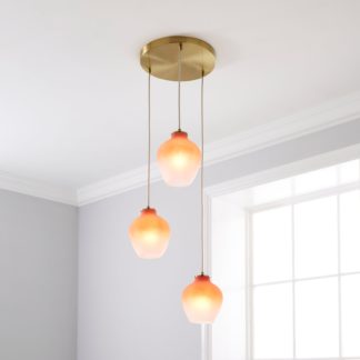 An Image of Juliet 3 Light Cluster Ceiling Fitting Pink