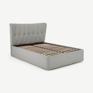 An Image of Charley Double Ottoman Storage Bed, Hail Grey