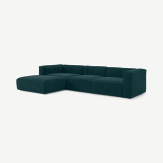 An Image of Bastein Chaise End Corner Sofa, Pine Corduroy Velvet