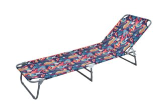 An Image of Habitat Metal Folding Sun Lounger - Global Market