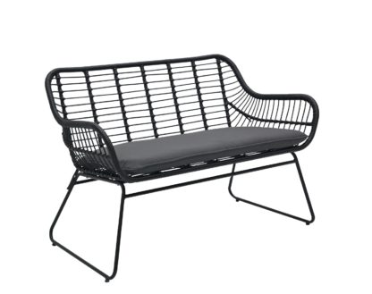 An Image of Argos Home Ross Rattan Effect Garden Bench