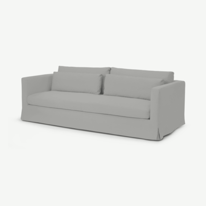 An Image of Arabelo 3 Seater Loose Cover Sofa, Mineral Cotton & Linen Mix