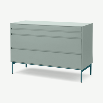 An Image of Donica Chest of Drawers, Concrete Blue