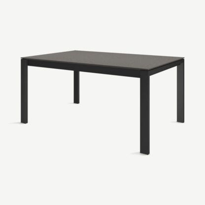 ceb4c26a2d105f8e6c4713376a66be77b6538058a3cf0e79357bda623c8e6251-1.png An Image of Corinna 6 Seat Dining Table, Concrete & Black