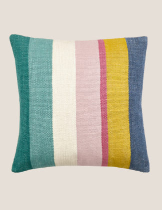 An Image of M&S Joules Pure Cotton Cotswold Woven Stripe Cushion
