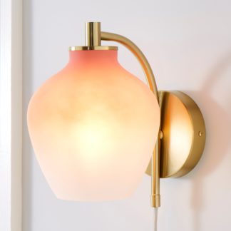 An Image of Juliet Easy Fit Plug In Wall Light Pink