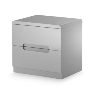 An Image of Manhattan Grey 2 Drawer Bedside Table