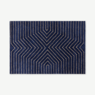 An Image of Moldan Soft Pile Rug, Large 160 x 230cm, Dark Blue