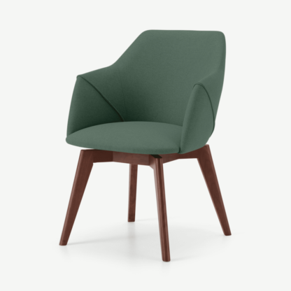 An Image of Lule Office Chair, Bay Green & Walnut