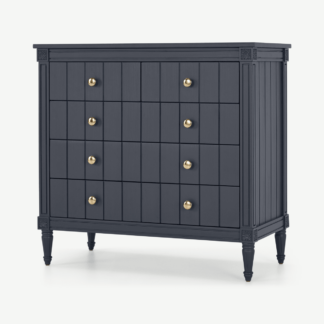 An Image of Bourbon Vintage Chest Of Drawers, Slate Blue