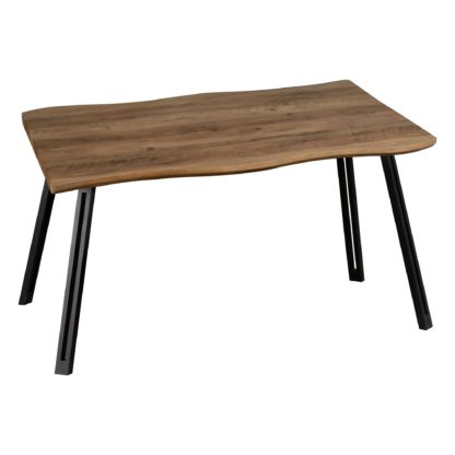 An Image of Quebec Wave Dining Table Mid Oak (Brown)