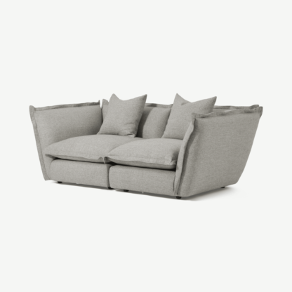 An Image of Fernsby 2 Seater Sofa, Silver Recycled Weave