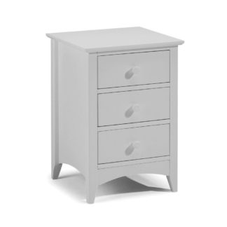 An Image of Cameo Grey 3 Drawer Bedside Table