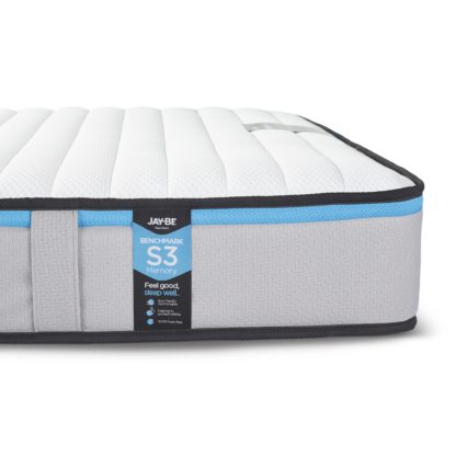 An Image of Jay-Be Benchmark S3 Memory Fibre Spring Mattress - 4ft Small Double (120 x 190 cm)