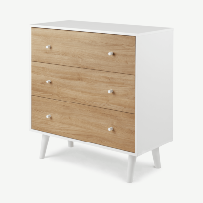 An Image of Larsen Chest Of Drawers, Oak & White