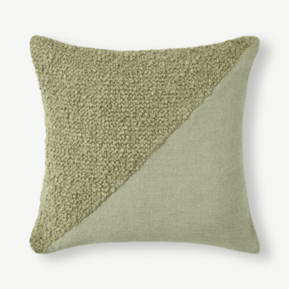 An Image of Opie Textured Cotton Cushion, 50 x 50cm, Green