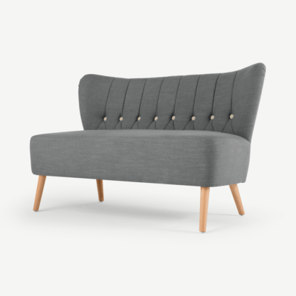 An Image of Charley 2 Seater Sofa, Graphite Grey