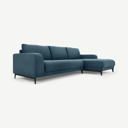 An Image of Luciano Right Hand Facing Chaise End Corner Sofa, Orleans Blue