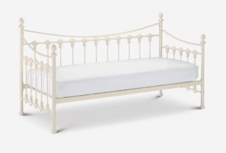 An Image of Versailles Stone White Metal Guest Day Bed - 3ft Single