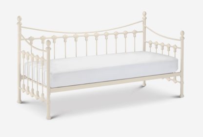 An Image of Versailles Stone White Metal Guest Day Bed - 3ft Single