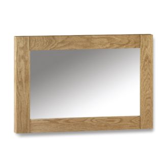 An Image of Marlborough Oak Wall Hanging Mirror - 70 x 100 cm