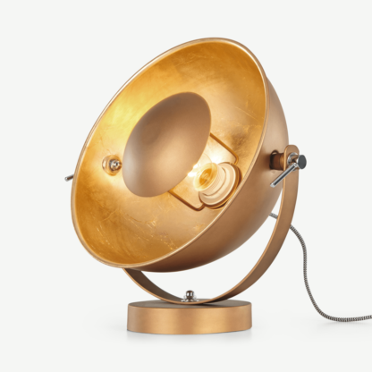 An Image of Chicago Table Lamp, Antique Copper & Gold