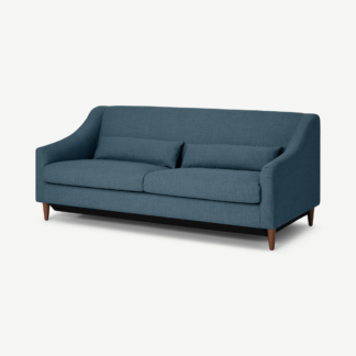 An Image of Herton 3 Seater Sofa Bed, Orleans Blue