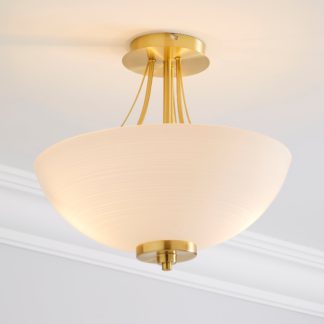 An Image of Buville Flush Ceiling Fitting Gold