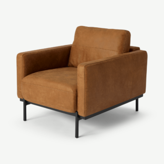 An Image of Jarrod Armchair, Outback Tan Leather