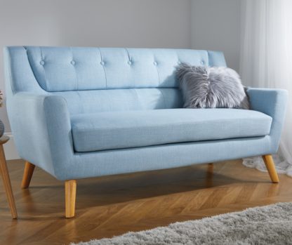 de06809b26173231cd5f0cd2d4d10cf503586a33e208e47c9a0100f7d4cba0ec.jpg An Image of Lambeth 3 Seater Duck Egg Blue Fabric Sofa