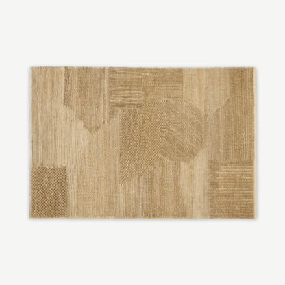 de60674927452807319ba8017817d8d7535f5d579cd1e384eb46111470b0dec6-1.png An Image of Arlette Textured Jute Rug, Large 160 x 230cm, Natural