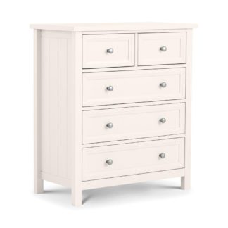 An Image of Maine White 3+2 Drawer Wooden Chest