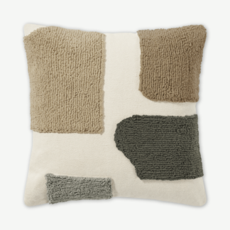 An Image of Mosie Tufted Cotton Cushion, 45 x 45cm, Natural